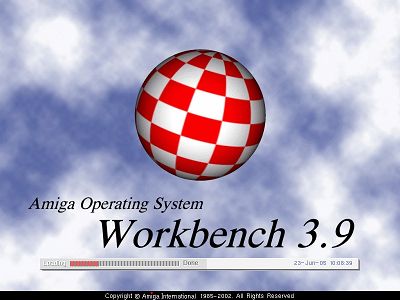 Ekran startowy AmigaOS 3.9 - kliknij aby powiększyć